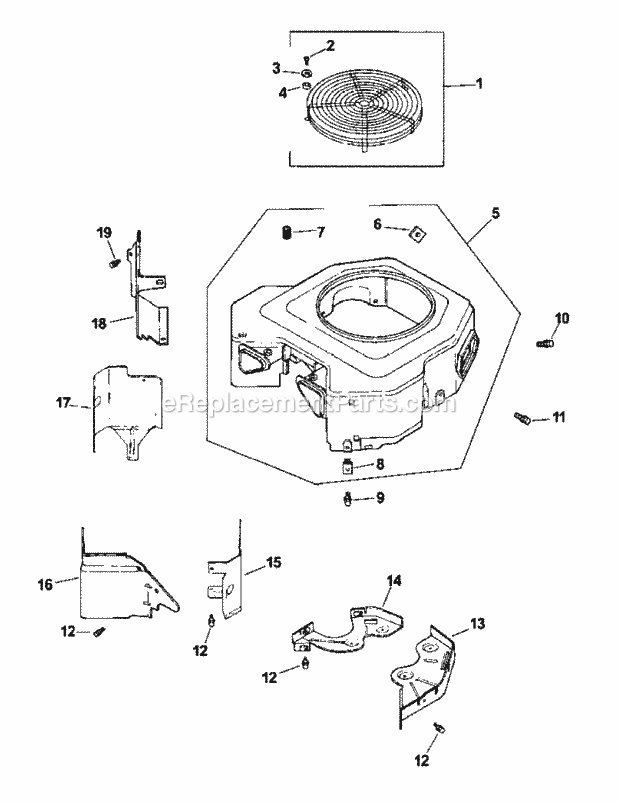 Cv745-0006 Blower Housing & Baffles Diagram and Parts List for M60-KHEFI 53AB5HEX750 Cub Cadet Sprayer